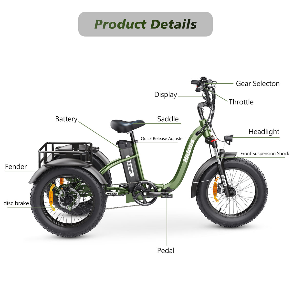 Hidoes ET1 Electric Tricycle