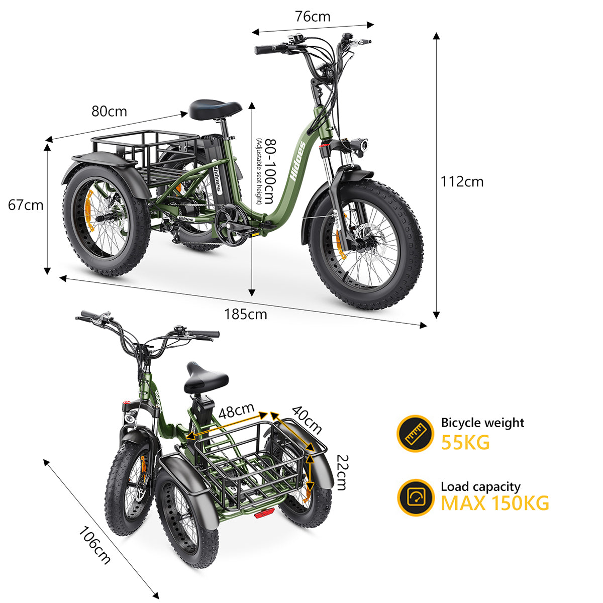 Hidoes ET1 Electric Tricycle